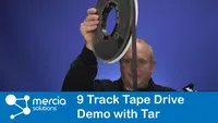 9914 M4 Data 9 track tape drive demonstration with tar